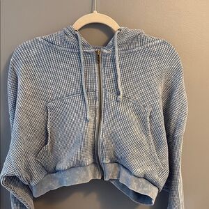 BDG Blue Checkered Hoodie
